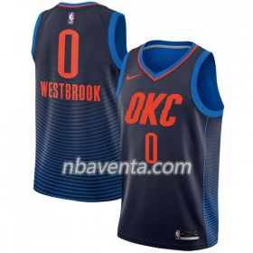 Camiseta Hombre Oklahoma City Thunder Russell Westbrook 0 Nike 2017-18 Navy Swingman